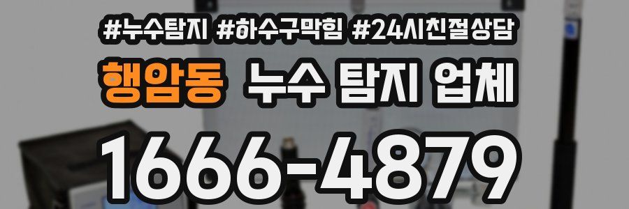 행암동 누수 탐지 업체