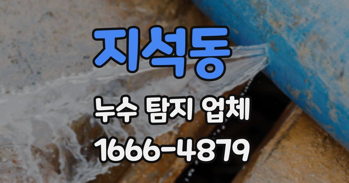 지석동 누수 탐지 업체