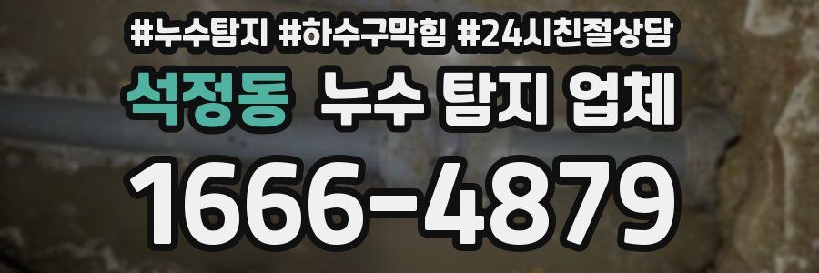 석정동 누수 탐지 업체