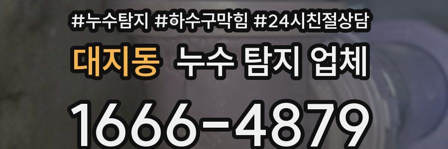 대지동 누수 탐지 업체