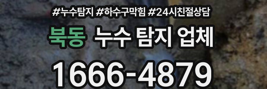 북동 누수 탐지 업체
