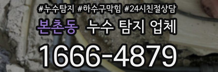 본촌동 누수 탐지 업체