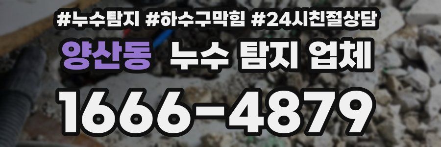 양산동 누수 탐지 업체