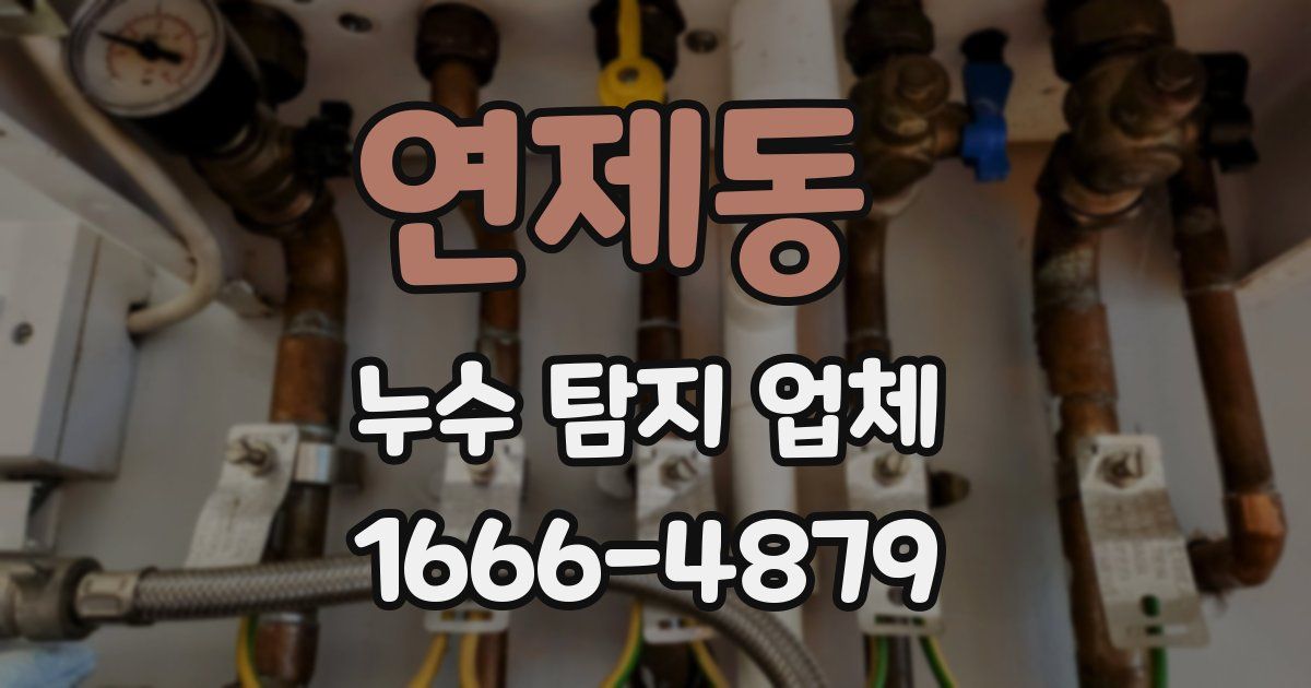 연제동 누수 탐지 업체