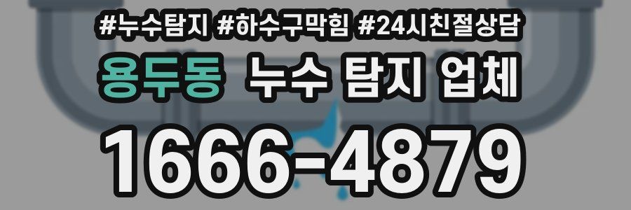 용두동 누수 탐지 업체