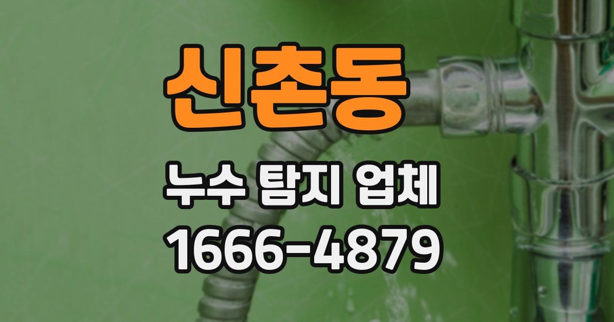 신촌동 누수 탐지 업체