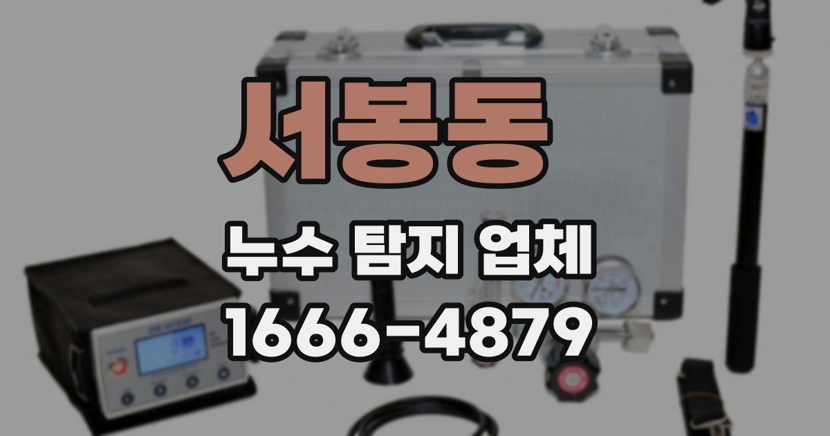 서봉동 누수 탐지 업체