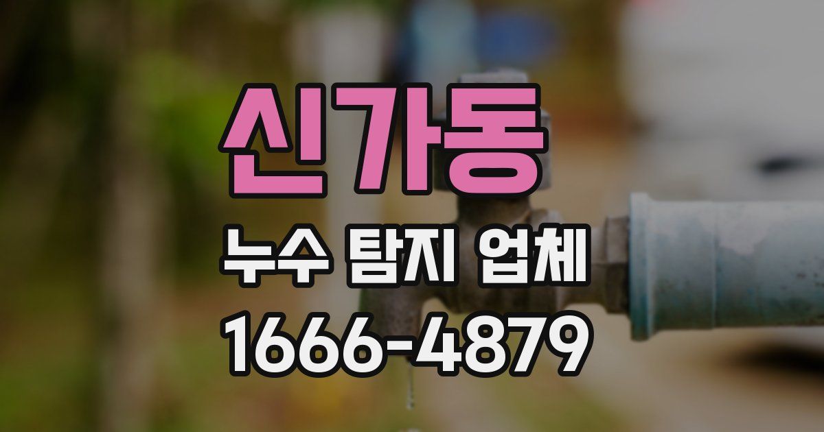 신가동 누수 탐지 업체