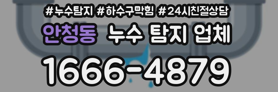 안청동 누수 탐지 업체