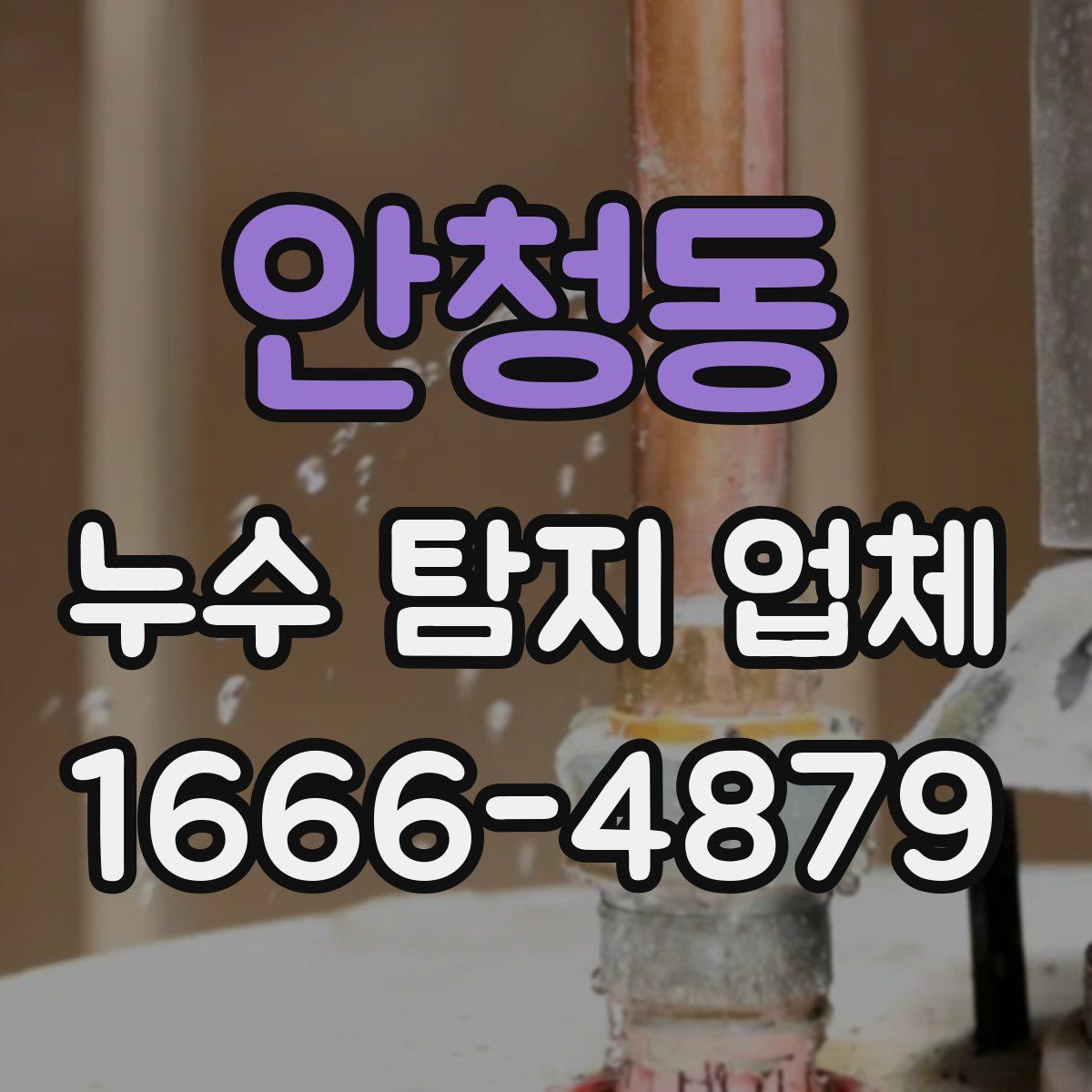 안청동 누수 탐지 업체