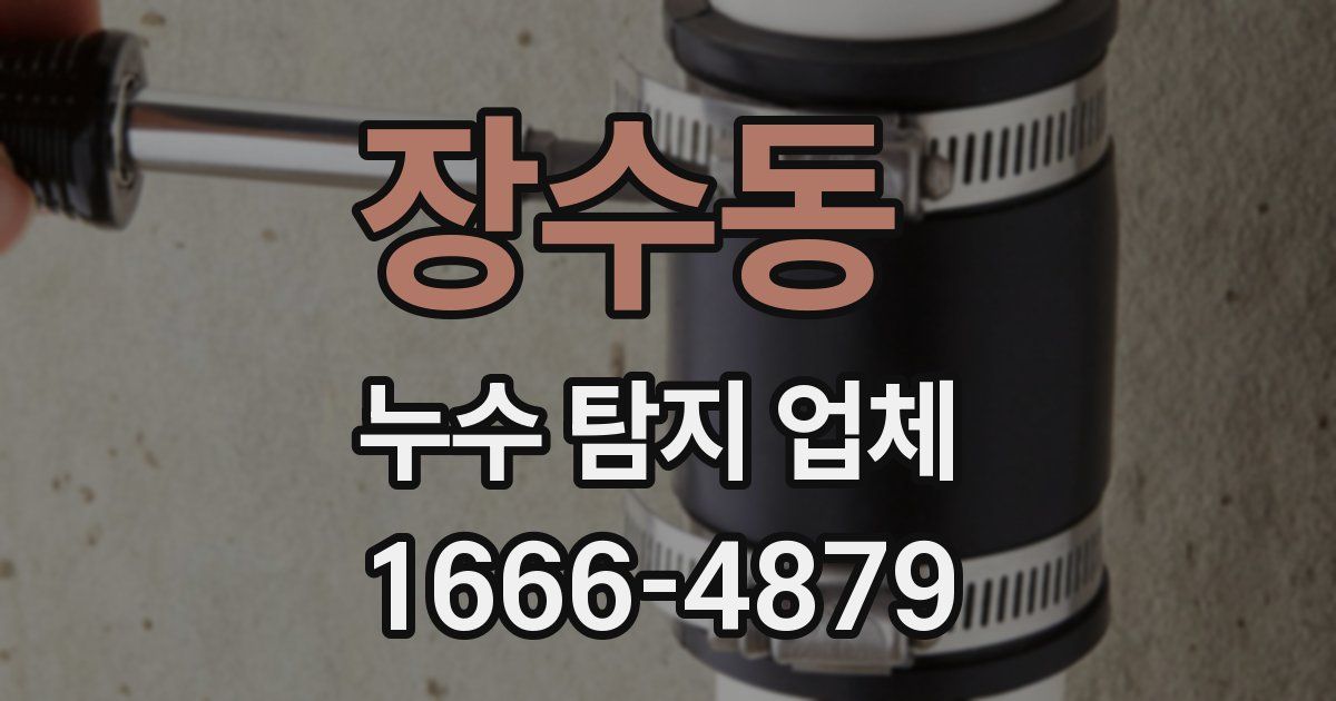 장수동 누수 탐지 업체