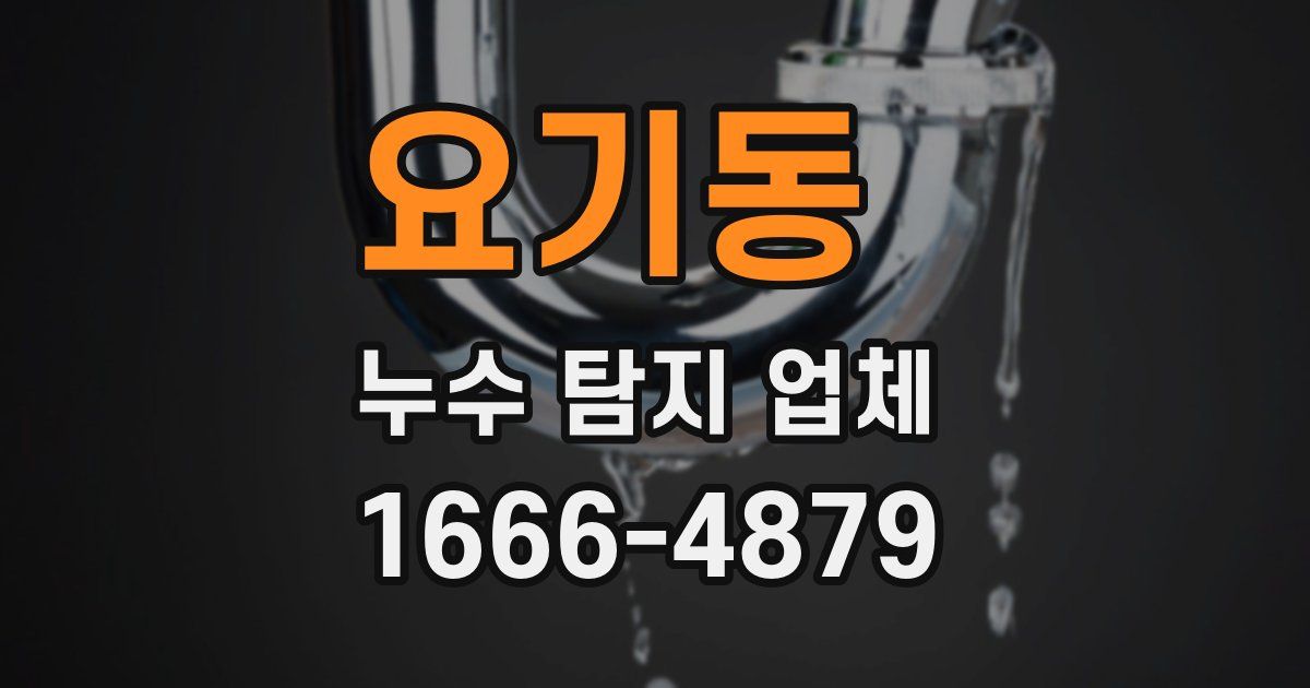 요기동 누수 탐지 업체