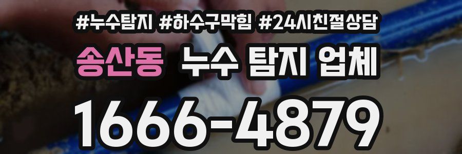 송산동 누수 탐지 업체
