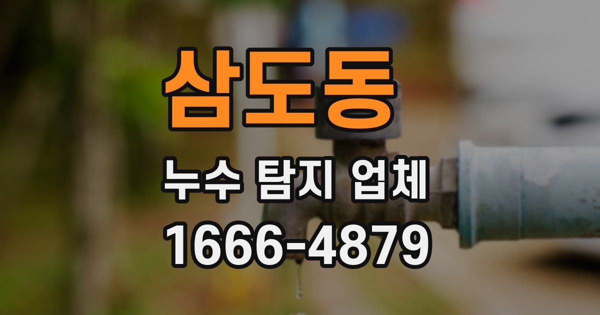 삼도동 누수 탐지 업체