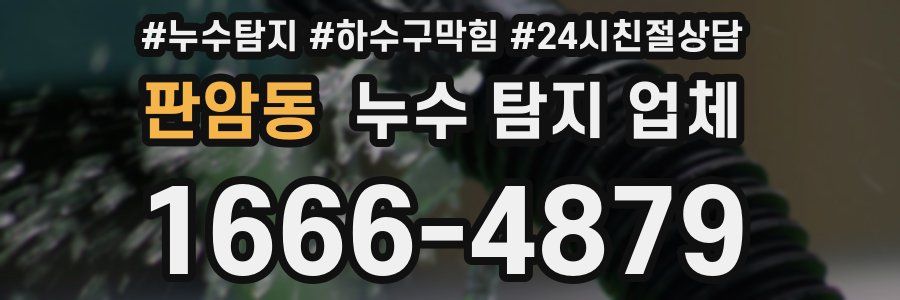 판암동 누수 탐지 업체