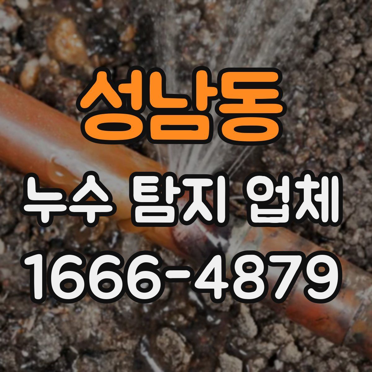 성남동 누수 탐지 업체