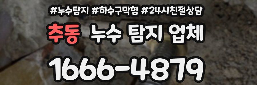 추동 누수 탐지 업체