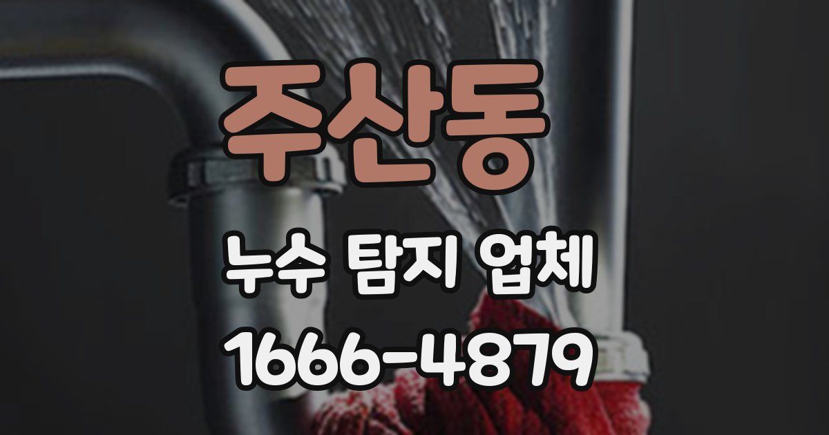 주산동 누수 탐지 업체