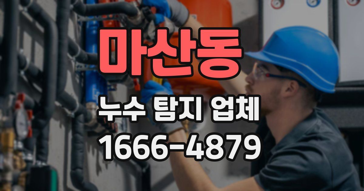 마산동 누수 탐지 업체