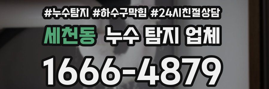 세천동 누수 탐지 업체