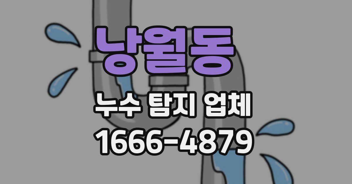 낭월동 누수 탐지 업체