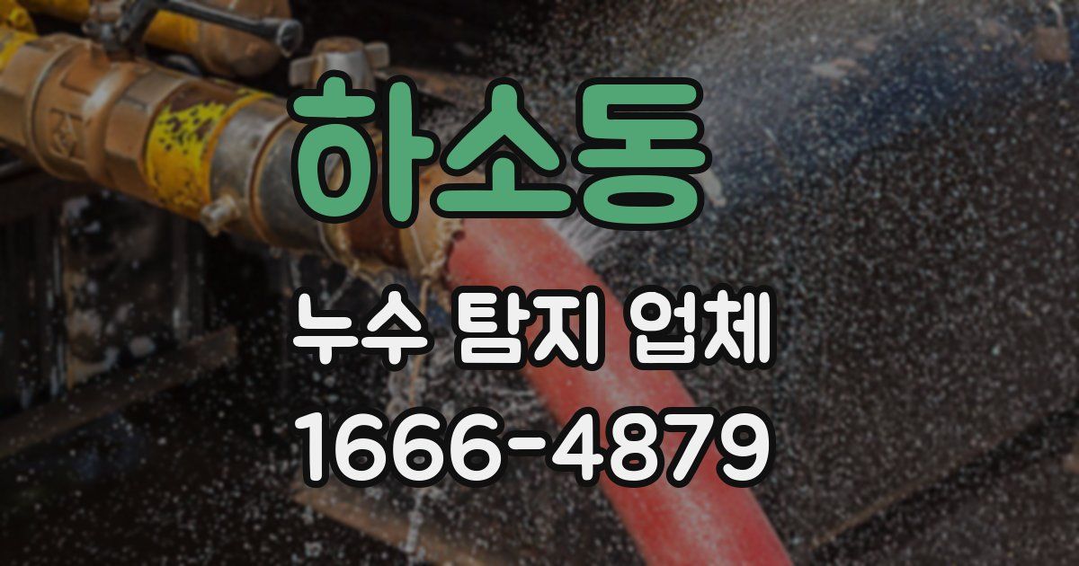하소동 누수 탐지 업체