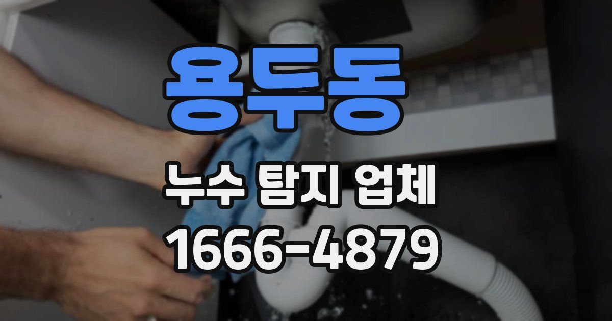 용두동 누수 탐지 업체