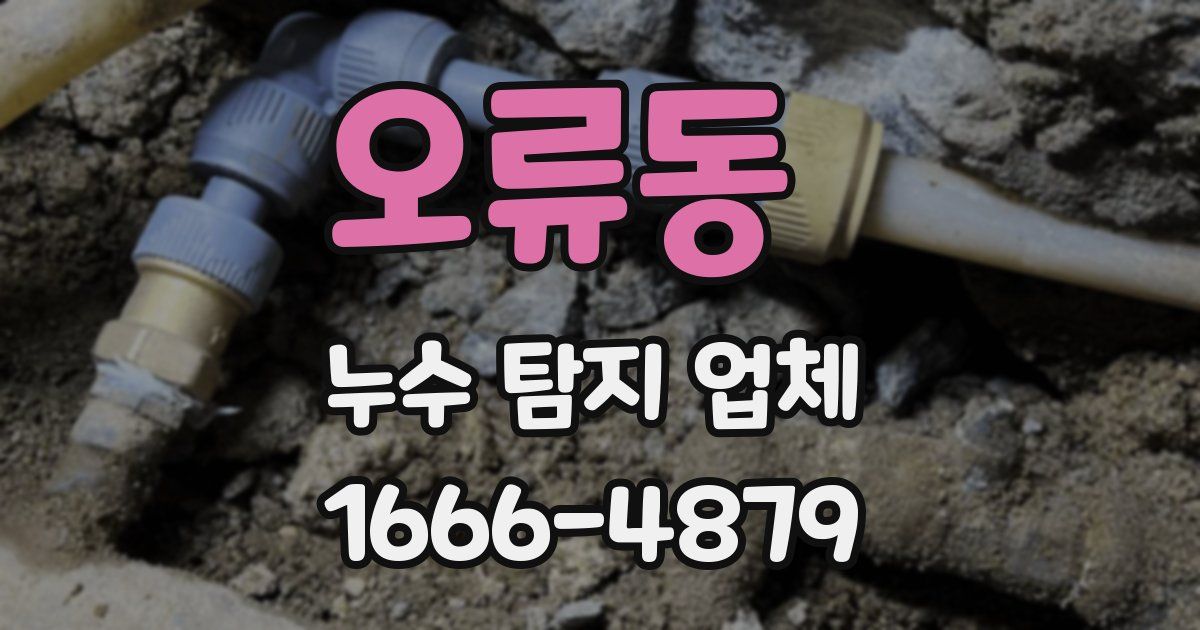 오류동 누수 탐지 업체
