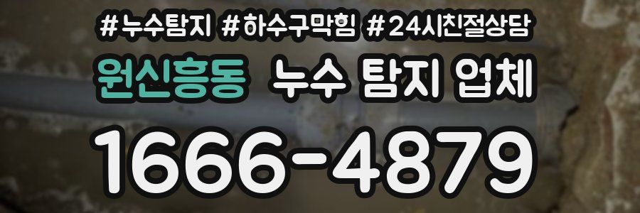 원신흥동 누수 탐지 업체