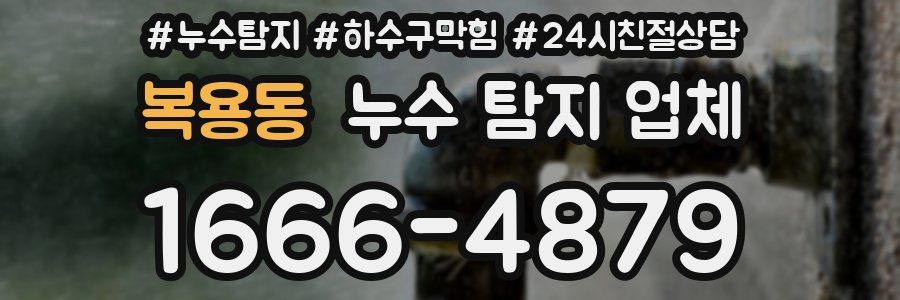 복용동 누수 탐지 업체