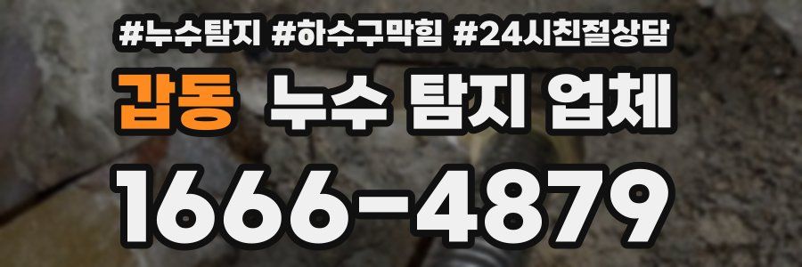 갑동 누수 탐지 업체
