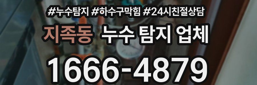 지족동 누수 탐지 업체