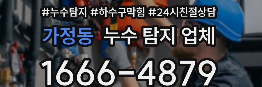 가정동 누수 탐지 업체