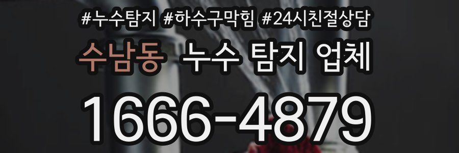 수남동 누수 탐지 업체