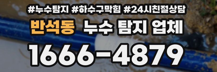 반석동 누수 탐지 업체