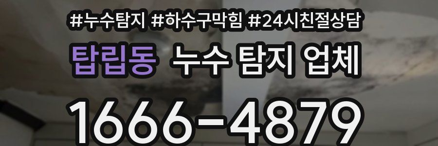 탑립동 누수 탐지 업체