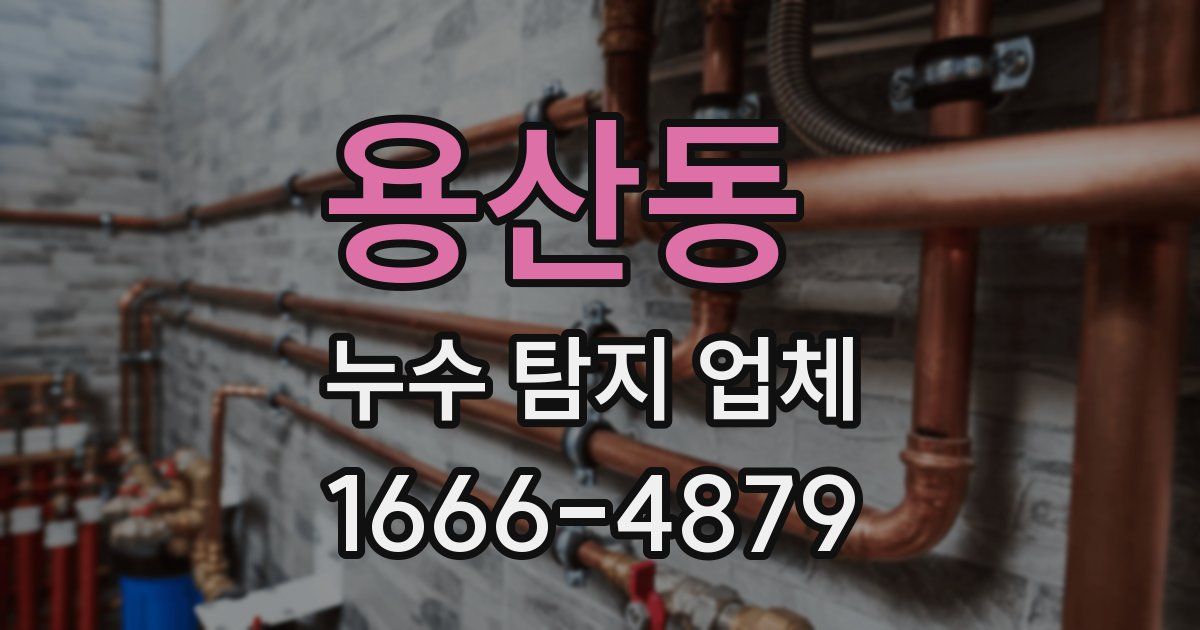 용산동 누수 탐지 업체