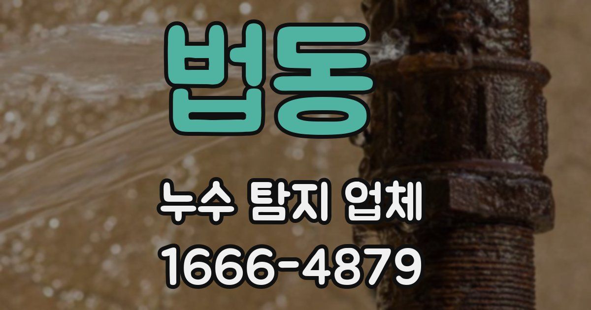 법동 누수 탐지 업체