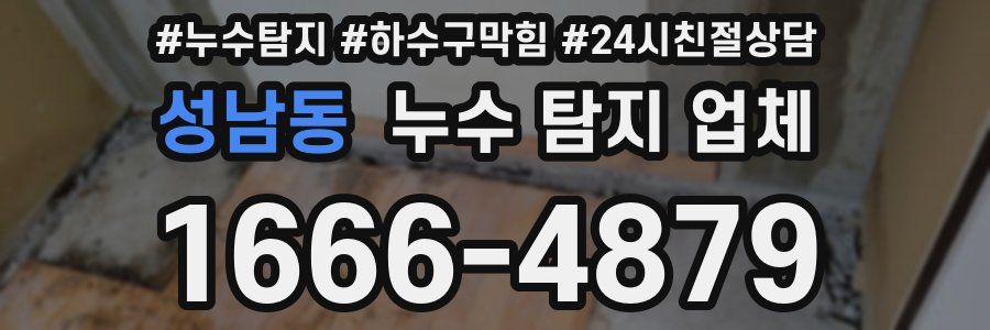 성남동 누수 탐지 업체