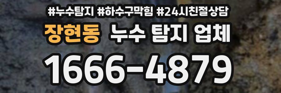 장현동 누수 탐지 업체