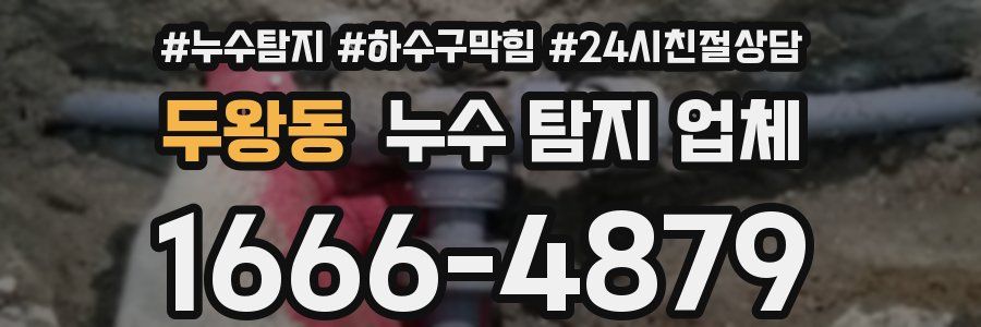 두왕동 누수 탐지 업체