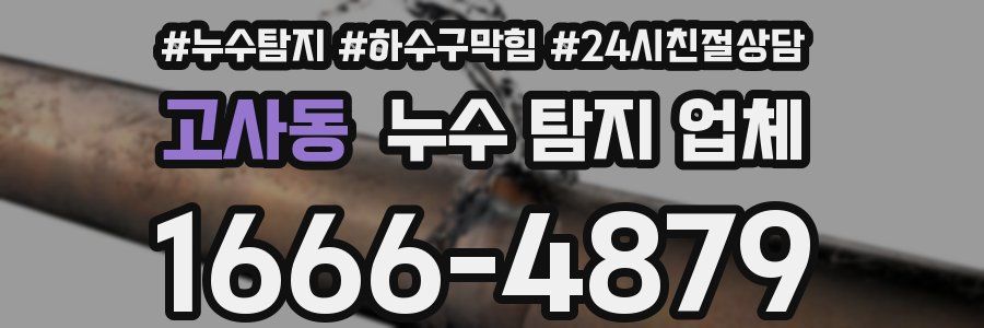 고사동 누수 탐지 업체