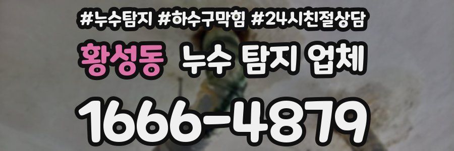 황성동 누수 탐지 업체