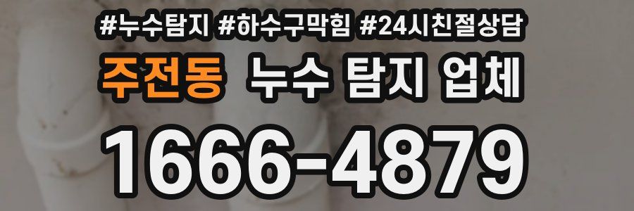 주전동 누수 탐지 업체