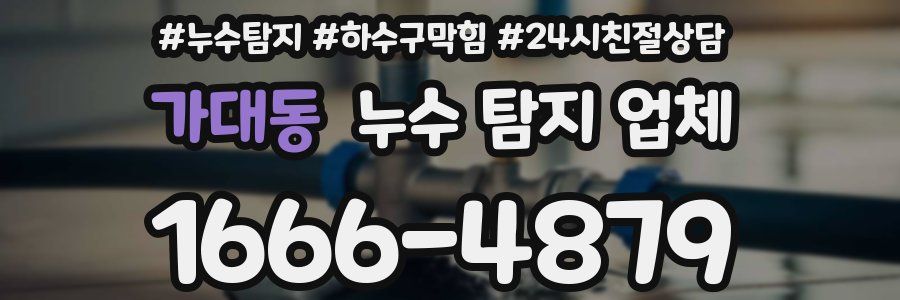 가대동 누수 탐지 업체