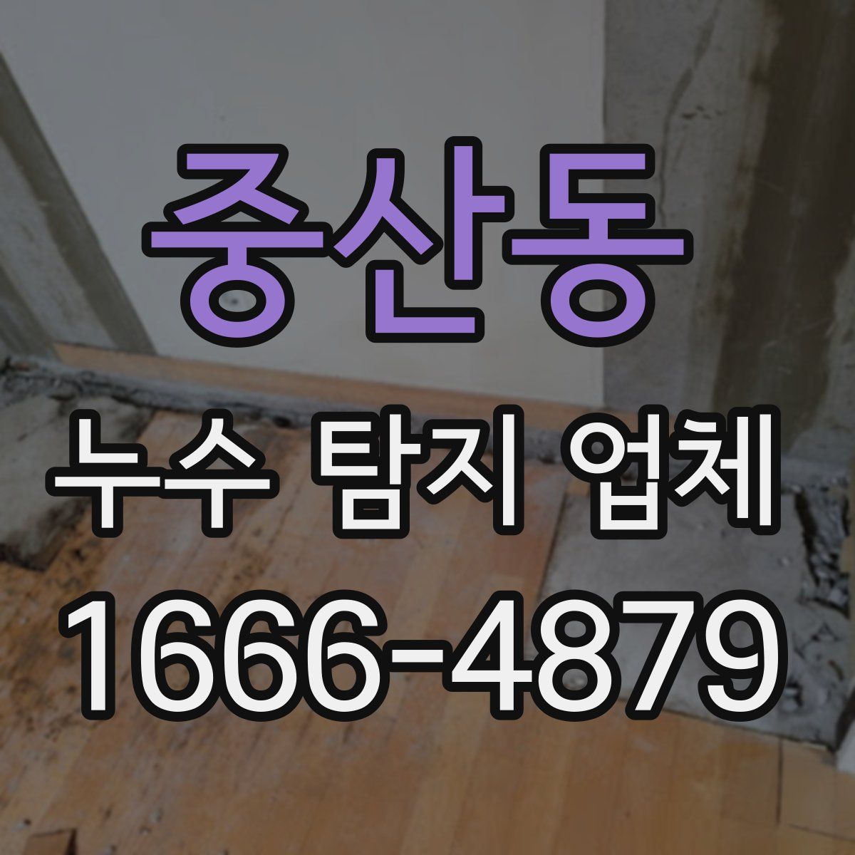 중산동 누수 탐지 업체
