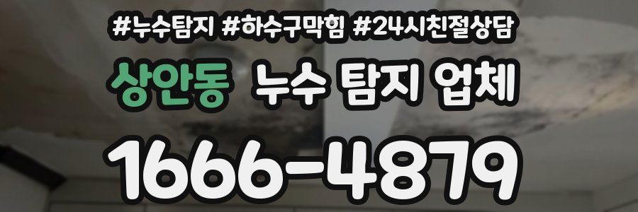 상안동 누수 탐지 업체