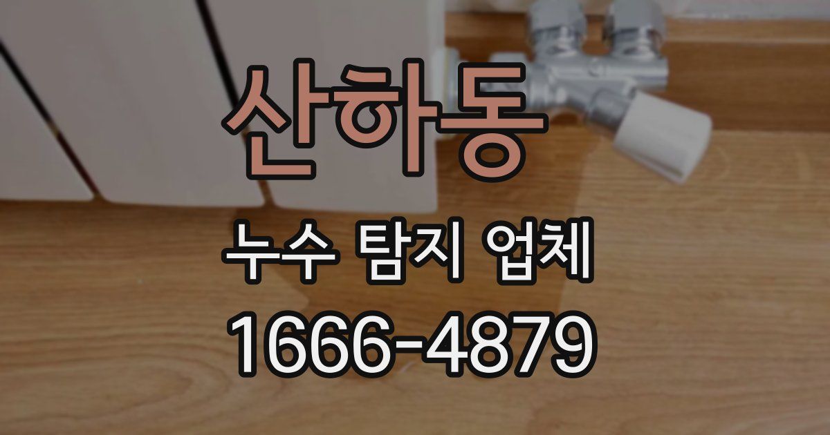 산하동 누수 탐지 업체