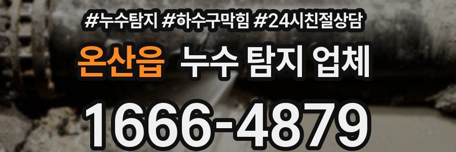 온산읍 누수 탐지 업체