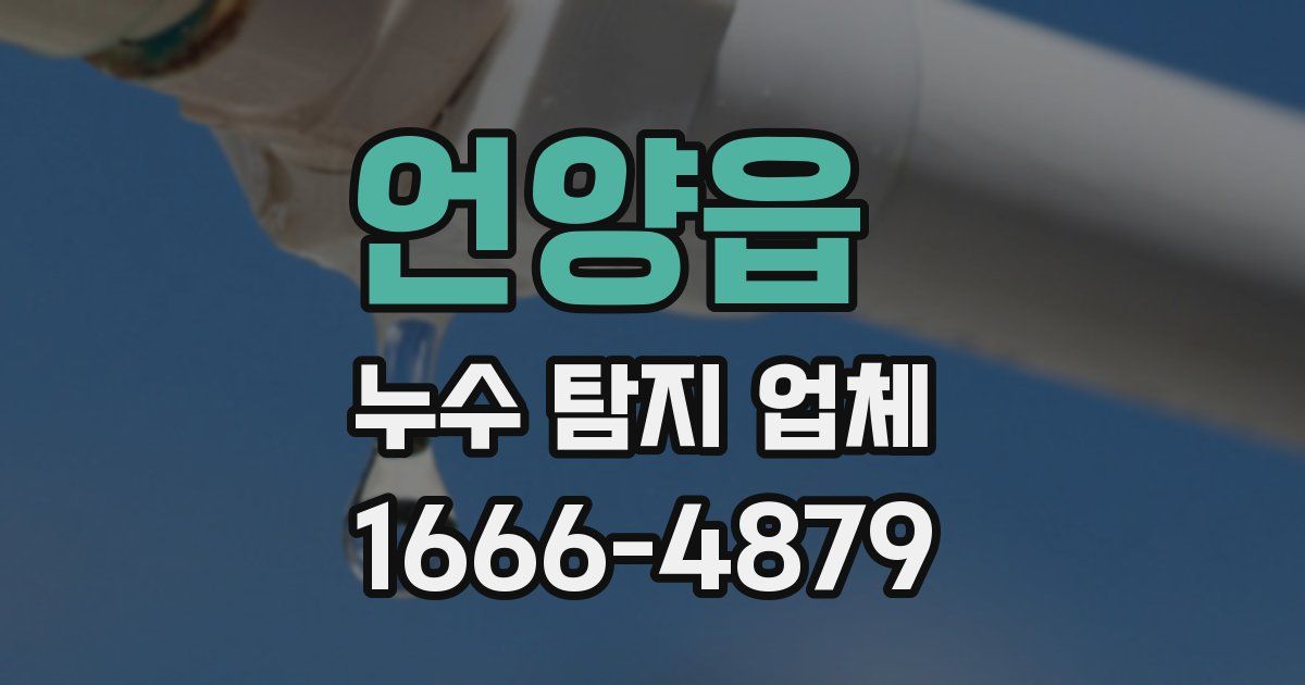 언양읍 누수 탐지 업체